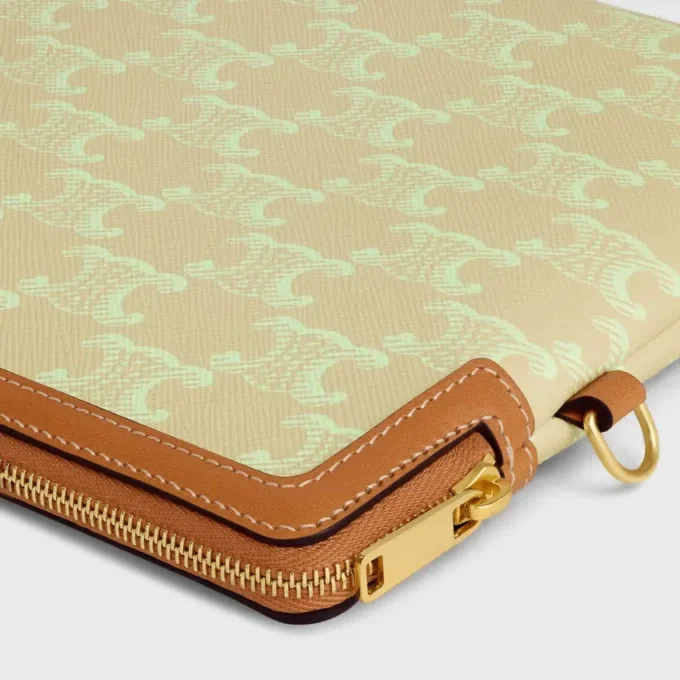 Bolso pequeño con correa de Cuir Triomphe en toile Triomphe y piel de becerro