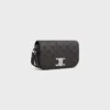 Bolso pequeño de bandolera Triomphe en Triomphe Canvas y piel de becerro Bolso pequeño de bandolera Triomphe en Triomphe Canvas y piel de becerro