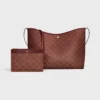Bolso shopper blando en Triomphe Canvas y piel de becerro Bolso shopper blando en Triomphe Canvas y piel de becerro