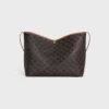 Bolso shopper blando en Triomphe Canvas y piel de becerro Bolso shopper blando en Triomphe Canvas y piel de becerro