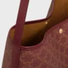Bolso shopper blando en Triomphe Canvas y piel de becerro Bolso shopper blando en Triomphe Canvas y piel de becerro