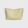 Bolso shopper blando en Triomphe Canvas y piel de becerro Bolso shopper blando en Triomphe Canvas y piel de becerro