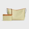 Bolso shopper blando en Triomphe Canvas y piel de becerro Bolso shopper blando en Triomphe Canvas y piel de becerro