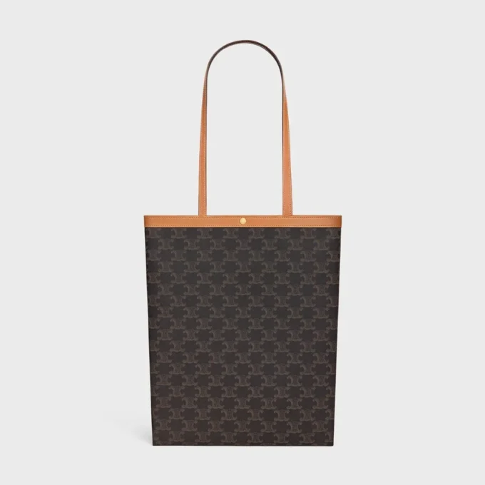 Bolso shopper plano mediano en Triomphe Canvas