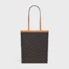 Bolso shopper plano mediano en Triomphe Canvas