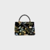 Bolso Teen Nino de terciopelo con bordado floral Bolso Teen Nino de terciopelo con bordado floral