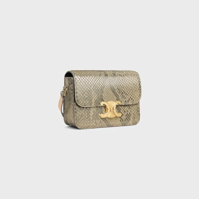 Bolso Teen Triomphe en pitón nacarado