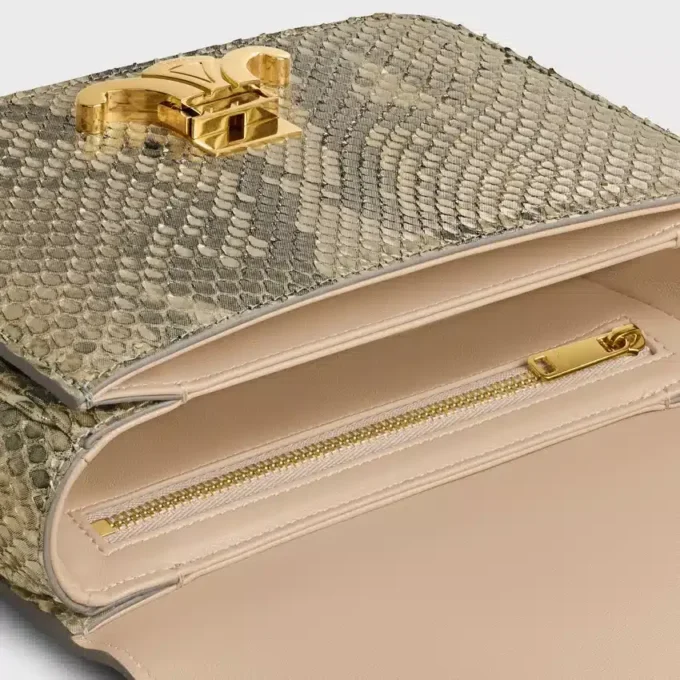 Bolso Teen Triomphe en pitón nacarado