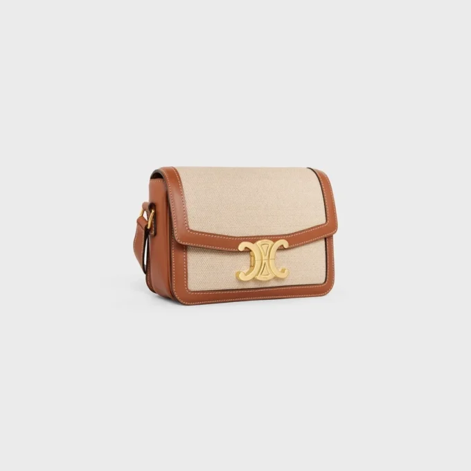 Bolso Teen Triomphe en tejido y piel de becerro Bolso Teen Triomphe en tejido y piel de becerro