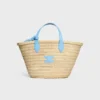 Bolso Teen Triomphe Panier para adolescentes en hojas de palma y piel de becerro