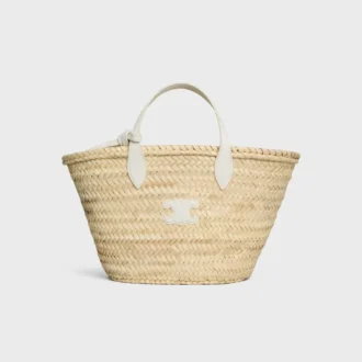 Bolso Teen Triomphe Panier para adolescentes en hojas de palma y piel de becerro