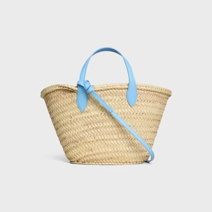 Bolso Teen Triomphe Panier para adolescentes en hojas de palma y piel de becerro