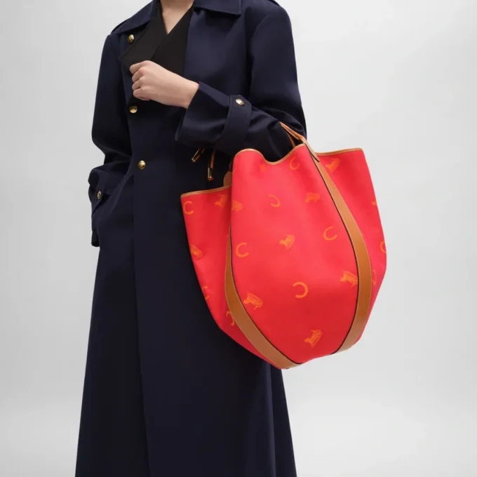 Bolso tipo cubo grande con tirantes en tejido Jacquard C Sulky Bolso tipo cubo grande con tirantes en tejido Jacquard C Sulky