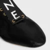 Bota alta de ballet con cordones en piel de cordero Bota alta de ballet con cordones en piel de cordero