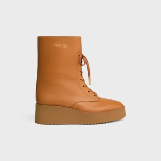 Bota con cordones Austin en piel de becerro brillante