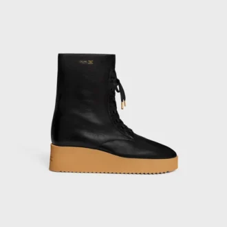 Bota con cordones Austin en piel de becerro brillante