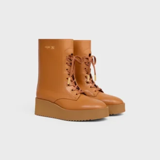 Bota con cordones Austin en piel de becerro brillante