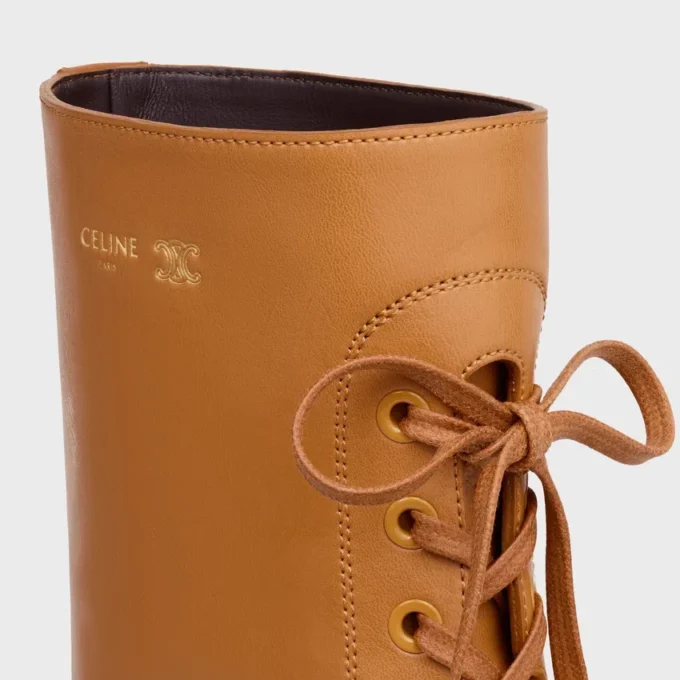 Bota con cordones Austin en piel de becerro brillante Bota con cordones Austin en piel de becerro brillante