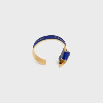 Brazalete anudado CELINE Ribbon en esmalte y latón con acabado dorado