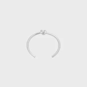 Brazalete Knot en latón con acabado de rodio
