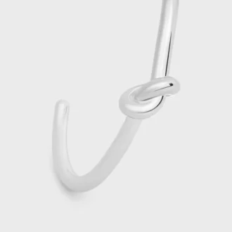 Brazalete Knot en latón con acabado de rodio