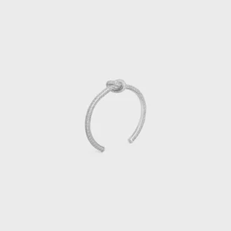 Brazalete Knot Sparkle en strass y latón con acabado de rodio