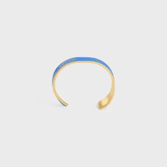 Brazalete pequeño CELINE Ribbon en esmalte y latón con acabado dorado