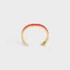 Brazalete pequeño CELINE Ribbon en esmalte y latón con acabado dorado Brazalete pequeño CELINE Ribbon en esmalte y latón con acabado dorado