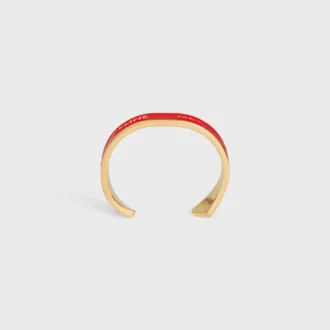 Brazalete pequeño CELINE Ribbon en esmalte y latón con acabado dorado