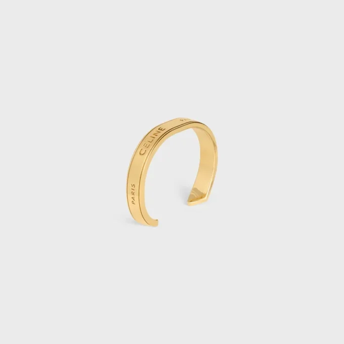 Brazalete pequeño CELINE Ribbon en latón con acabado dorado Brazalete pequeño CELINE Ribbon en latón con acabado dorado