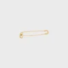 Broche de alfiler de seguridad con charms en latón con acabado dorado Broche de alfiler de seguridad con charms en latón con acabado dorado