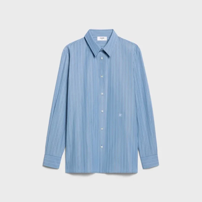 Camisa Classic de popelín de algodón a rayas Camisa Classic de popelín de algodón a rayas