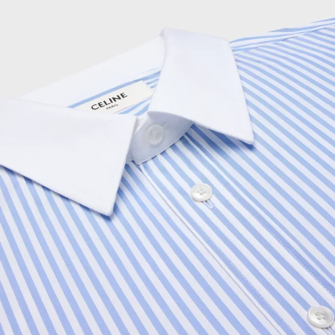 Camisa Classic de popelín de algodón a rayas Camisa Classic de popelín de algodón a rayas