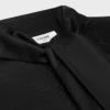 Camisa corta con cuello lavallière en sarga de seda Camisa corta con cuello lavallière en sarga de seda
