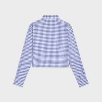 Camisa corta de algodón Vichy