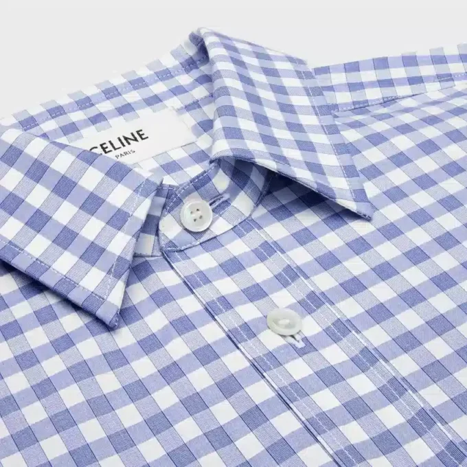 Camisa corta de algodón Vichy Camisa corta de algodón Vichy