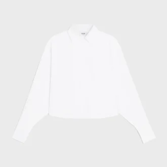 Camisa corta de popelín de algodón