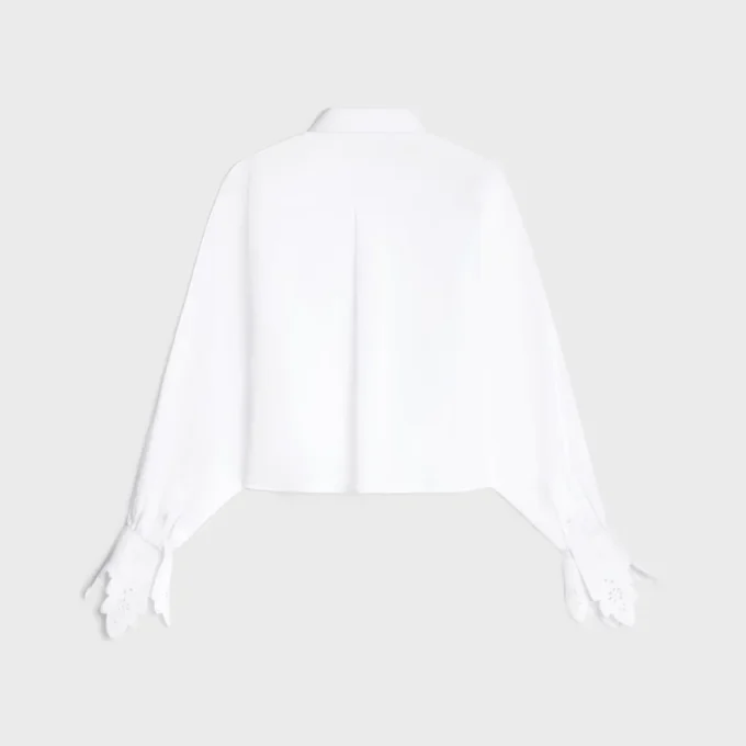 Camisa corta de popelín de algodón Camisa corta de popelín de algodón
