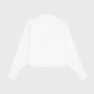 Camisa corta de popelín de algodón