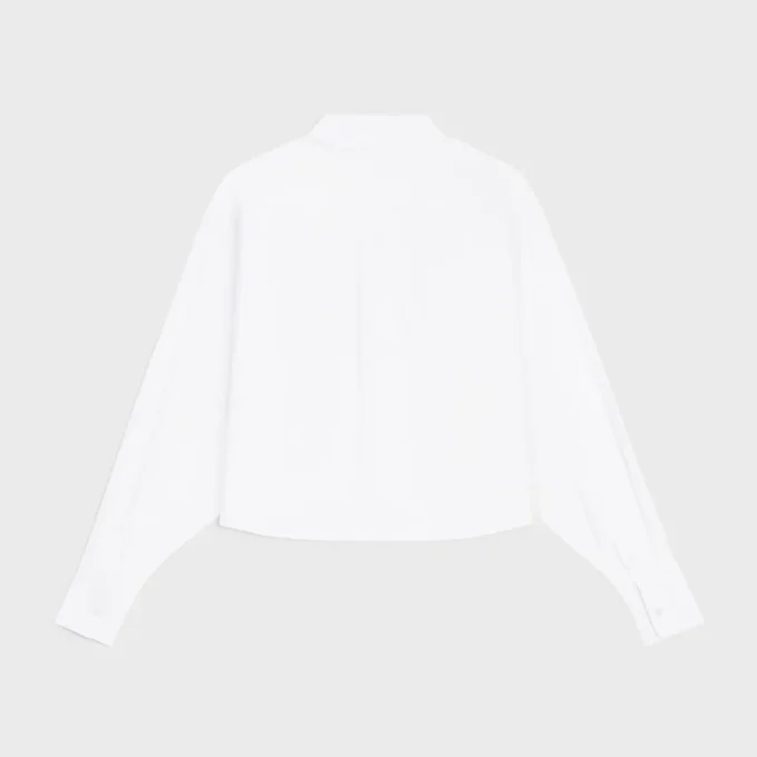 Camisa corta de popelín de algodón Camisa corta de popelín de algodón