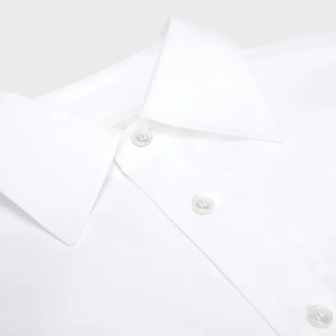Camisa corta de popelín de algodón Camisa corta de popelín de algodón