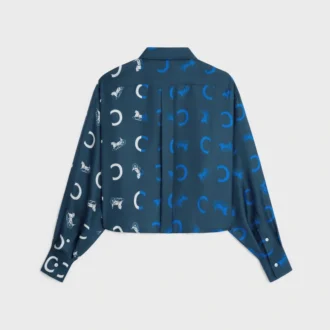 Camisa corta de sarga de seda