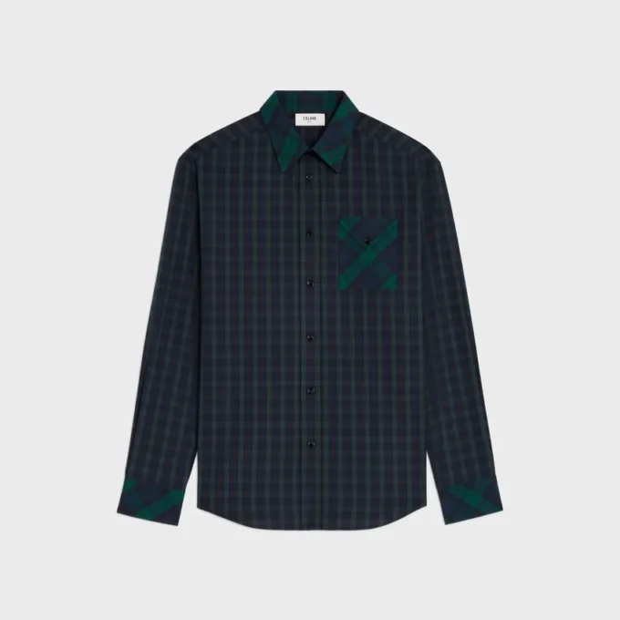 Camisa de algodón a cuadros Camisa de algodón a cuadros