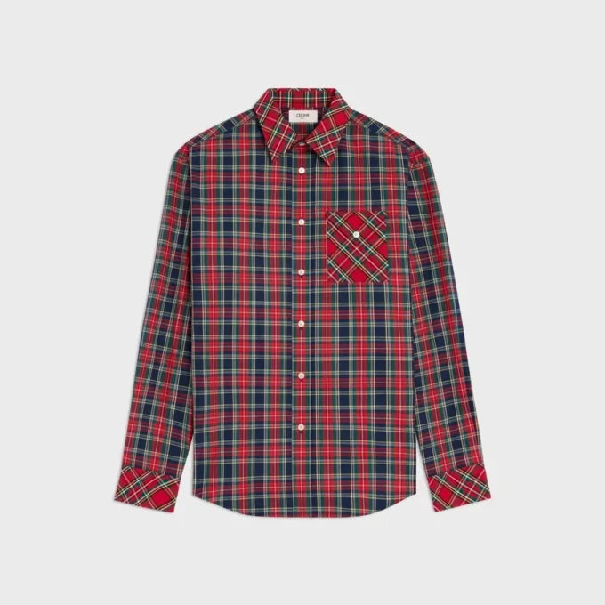 Camisa de algodón a cuadros Camisa de algodón a cuadros