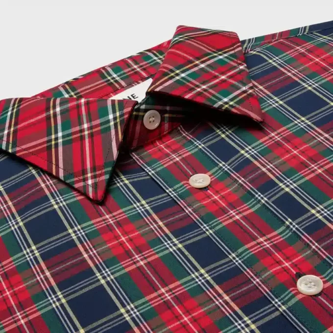 Camisa de algodón a cuadros Camisa de algodón a cuadros