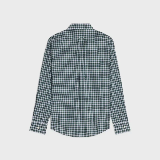 Camisa de algodón con estampado de tartán Camisa de algodón con estampado de tartán