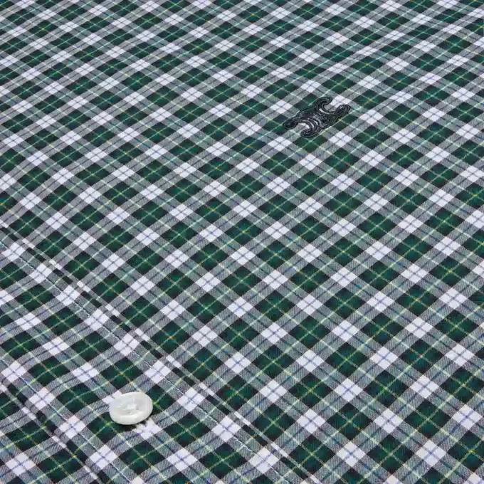 Camisa de algodón con estampado de tartán Camisa de algodón con estampado de tartán