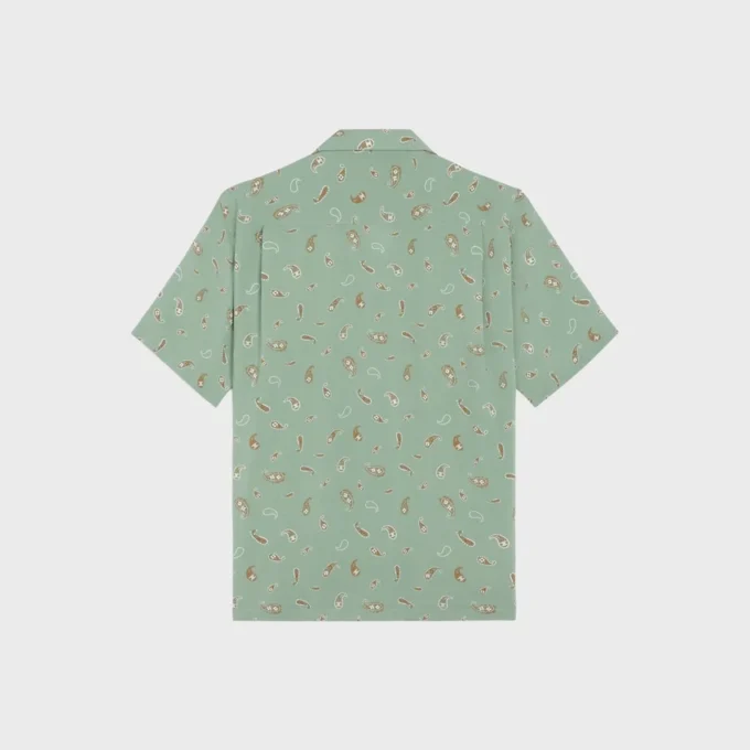 Camisa de bolos con estampado de cachemira Viscosa Camisa de bolos con estampado de cachemira Viscosa