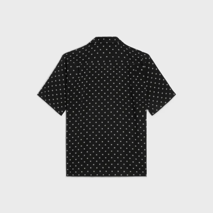 Camisa de bolos en viscosa con estampado Micro Triomphe Camisa de bolos en viscosa con estampado Micro Triomphe