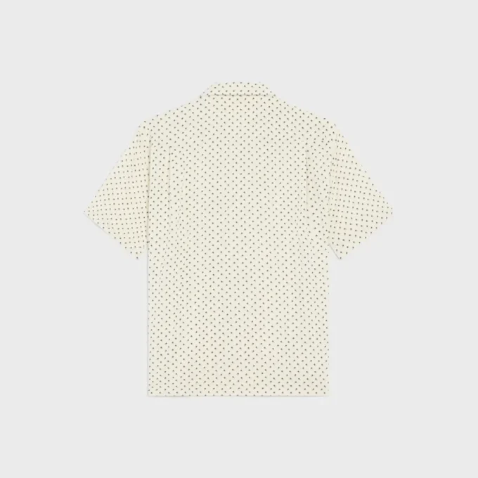 Camisa de bolos en viscosa con estampado Micro Triomphe Camisa de bolos en viscosa con estampado Micro Triomphe